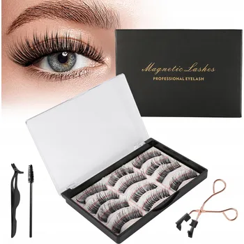Umělé řasy 6 párů Magnetických Řas, Umělé Magnetické Řasy 3D s Aplikátorem