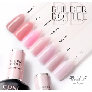 Lak na nehty SPN Nails Builder Bottle Incognito 10 ml gel jednofázový gel v lahvičce
