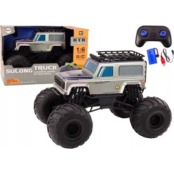 RC model auta Velké terénní auto Na Dálkové Ovládání SUV 2.4G RC 1:6 Šedé