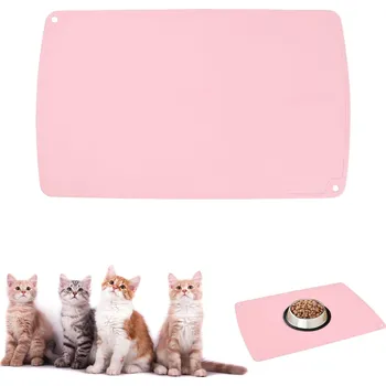 Miska pro psa Silikonová podložka pod misku pro kočky protiskluzová 50 x 30 cm