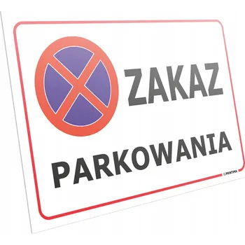 TABULKA NA BRÁNU ZÁKAZ PARKOVÁNÍ SOUKROMÝ POZEMEK | ZNAK ZÁKAZU 32x21cm