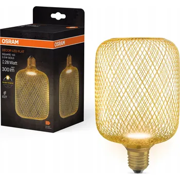 Žárovka Ledvance dekorativní LED lampa FLAT SQUARE GOLD 3.5W patice E27 2700K 300lm