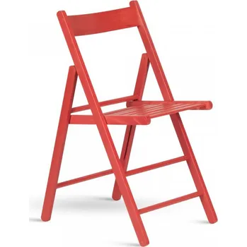 Jídelní židle Skládací dřevěná židle ROBY — masiv, více barev Červená Rosso