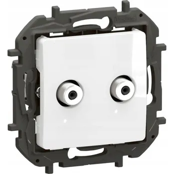 Elektrická zásuvka Anténní zásuvka typu F dvojitá (1 vstup) Bílá Legrand Niloe