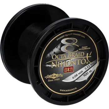 Mikado PLETENÁ ŠŇŮRA - NIHONTO OCTA BRAID - 0.23mm/20.8kg/900m - ČERNÁ - 1 cívka