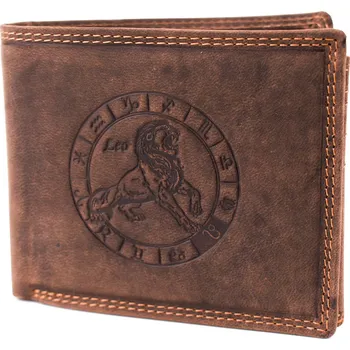 Peněženka Luxusní pánská kožená peněženka se znamením zvěrokruhu Lev premium kůže Master Pragati Elite GTI 356