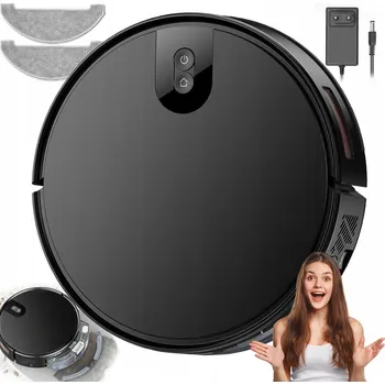 Robotický vysavač 3V1 UKLÍZECÍ ROBOT VYSAVAČ OVLÁDÁNÍ APLIKACÍ/HLASEM 2,3 KPA ČERNÝ