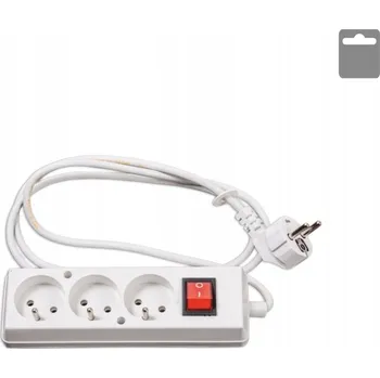 Napájecí kabel Prodlužovací Kabel s přepěťovou ochranou Maan 5 m, 3 ks bílý