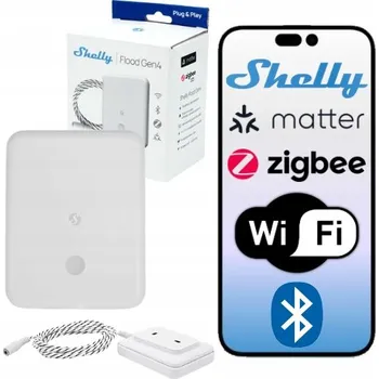 Shelly Flood Gen4 - senzor zaplavení (WiFi, Bluetooth, Zigbee, Matter)