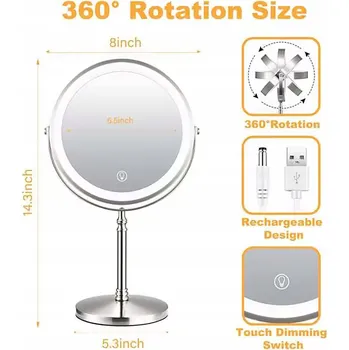 Zrcadlo Stojací zrcadlo stříbrné WITFAMILY