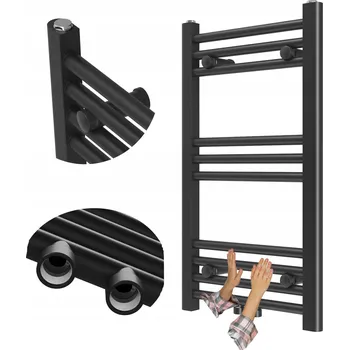 Radiátor Koupelnový radiátor vodní Granitan 234 W 40 x 70 mm černý