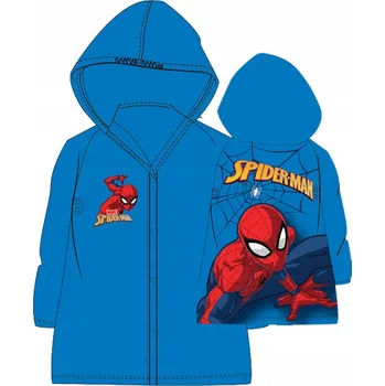 Pláštěnka Nepromokavý plášť Spiderman modrý, velikost 128/134