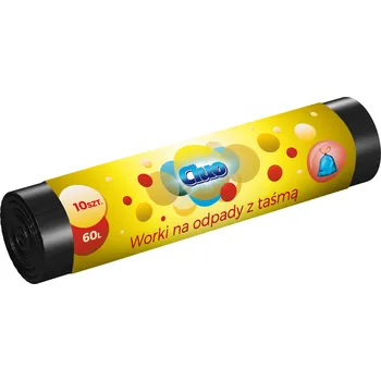 Pytle na odpadky Univerzální pytle na odpad Cluo Pytle na odpad s páskou 60l 10 ks