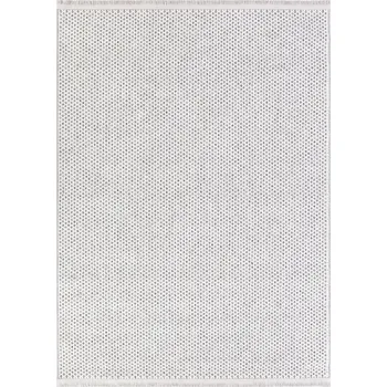 Koberec Koberec AGRA 80x150 s třásněmi, smyčkový vzor, moderní elegantní krémový v2