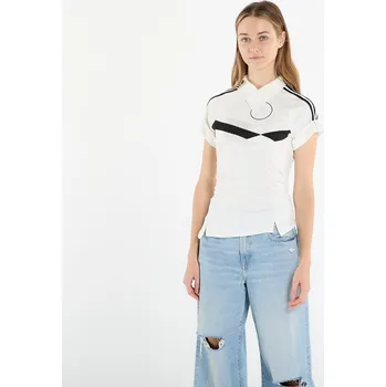 Dámské oblečení Tričko adidas Re-Con Top Off White/ Black XS