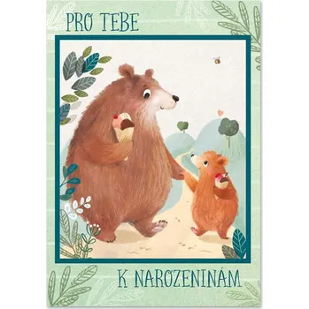 Ditipo Hrací přání s efektem MEDVĚD NAROZKY SLAVÍ / BibiBum 6680650