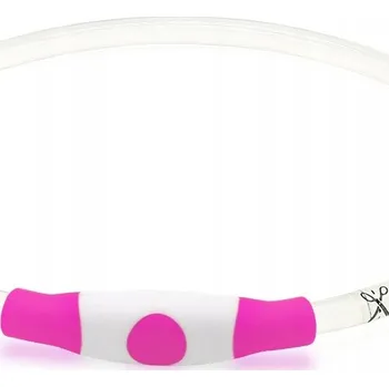 Obojek pro psa Svítící LED obojek pro psa - 70 cm, nabíjecí, voděodolný - Růžový