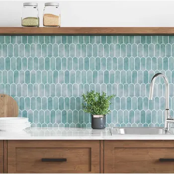 Samolepící dekorace vidaXL Dekorativní samolepky 10 pcs Zelená 30 x 30 x 0,8 cm