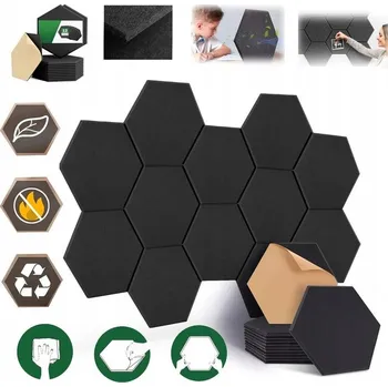 akustický panel ZVUKOVĚ IZOLAČNÍ DEKORATIVNÍ AKUSTICKÉ PANELY SAMOLEPICÍ DO POKOJE 12 KUSŮ