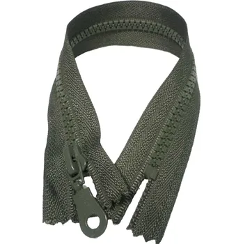Zip kostkový 5 mm 25 cm Nedělitelný Khaki