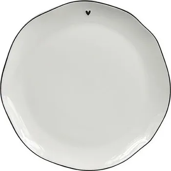 Talíř Bastion Collections Talířek BREAKFAST HEART in black, 23 cm b360022