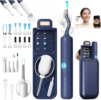 Bezpečnostní kamera ČISTIČ UŠÍ S KAMEROU, FLEXIBILNÍ SILIKONOVOU TRUBIČKOU A LED OSVĚTLENÍM