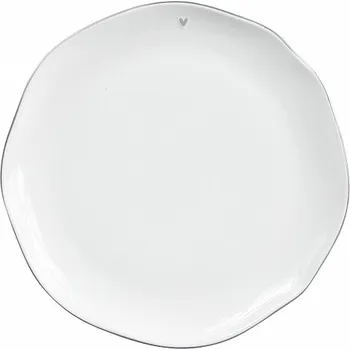 Talíř Bastion Collections Talíř velký DINNER heart in grey, 27 cm b360052