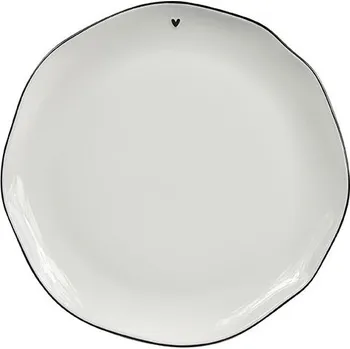 Talíř Bastion Collections Talíř velký DINNER heart in black, 27 cm b360050