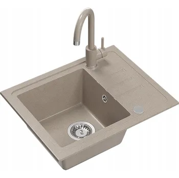 Granitový dřez Jednokomorový dřez Quadron VBChomeB116bezinKbez ocel béžový