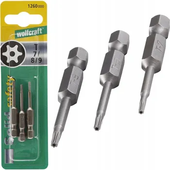 Bit Hvězdicový bit s otvorem TX 7 8 9 Wolfcraft 50 mm