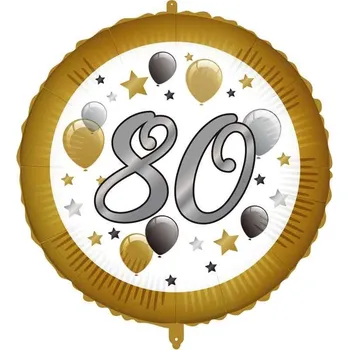 Procos Balónek fóliový s balónky "80" 46 cm
