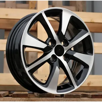 Disk Alu kola Racing Line 55504, 15x5.5 4x100 ET45, černá + leštění vhodné pro Toyota Yaris (2011-2018)