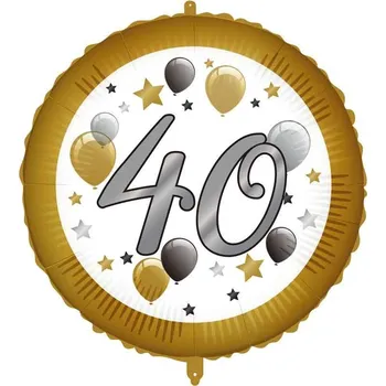 Procos Balónek fóliový s balónky "40" 46 cm