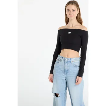 Dámské tričko Tričko adidas Ess Rib Ls Black S