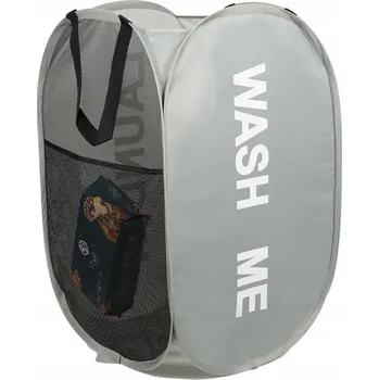 Koš na prádlo KIAYOO Skládací koš na prádlo Pop-Up do koupelny ložnice hotelu šedý