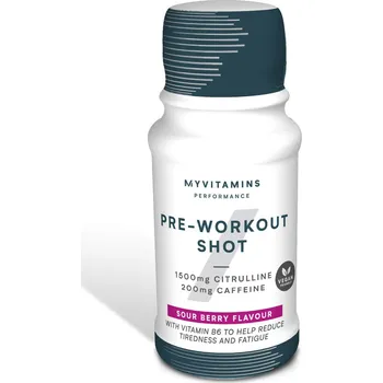 Fitness strava MyProtein PreWorkout Shot 60 ml sour berry