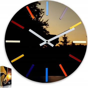 Hodiny Nástěnné hodiny v moderním stylu Akrylové Barevné Černé Kulatý Quartzové