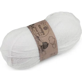 Příze Pletací příze Melange Wool 100 g, střední, 1 (010) bílá