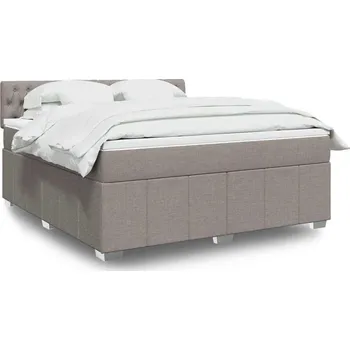Postel vidaXL Box spring postel s matrací 180x200 cm textil [3289455] Barva: taupe
