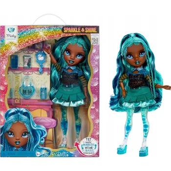 Rainbow High Panenka Sparkle & Shine Misty 28 cm, módní panenka s modrými vlasy
