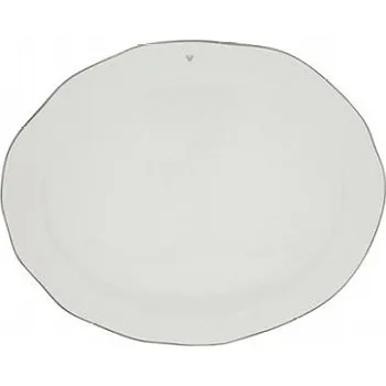 Talíř Bastion Collections VELKÝ SERVÍROVACÍ TALÍŘ heart in grey, 36x30cm b360063