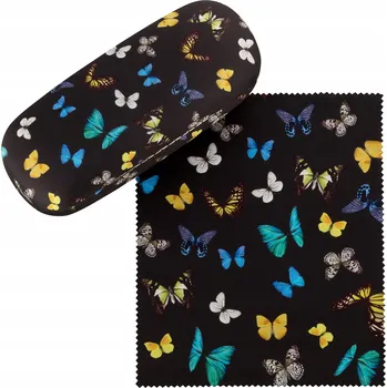 Pouzdro na brýle VON LILIENFELD Pouzdro na brýle Motiv Motýli s mikrovláknem