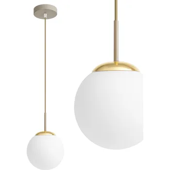 Závěsné svítidlo LEDLUX béžová+zlatá, 1 světelný bod, patice E27