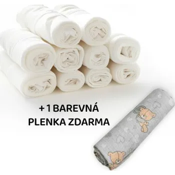 látková plena Kvalitní bavlněné pleny TETRA BASIC 80x80cm, 10ks v bal. + 1 ks zdarma