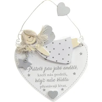 Srdce dřevo "Přátelé jsou..."