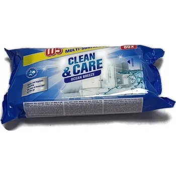 Utěrka Vlhčené ubrousky z netkané textilie W5 v balení 80 ks, bílé