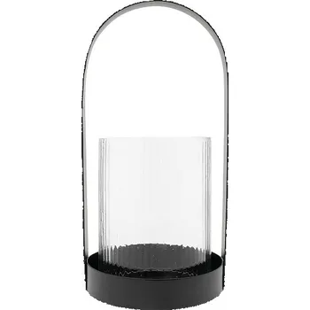 Svícen Bastion Collections LUCERNA STŘEDNÍ, kov, sklo, 31cm b480074