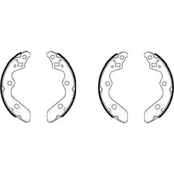 Brzdová čelist Sada brzdových čelistí HELLA 8DB 355 038-081