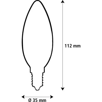 Lampička Segula LED Fire Flame Line E14 0,2W svíčka poryv větru kouř 818 kouřově šedá