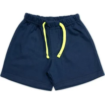 Dětská móda Chlapecké kraťasy Artur, Mrofi bavlna, modré se žlutou šňůrkou, vel. 86